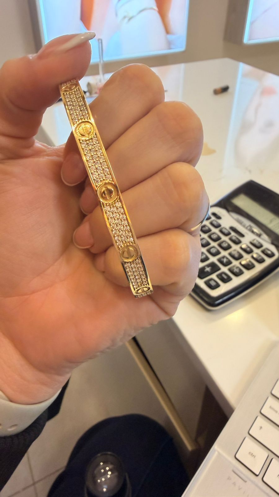 BRAZALETE CARTIER PUSH 14K 15.8GR